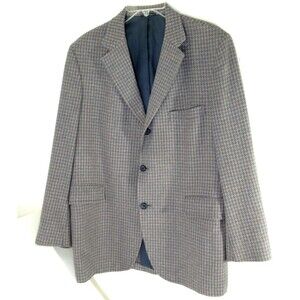 Vintage ACTWU Sport Jacket Wool Feel Suit Coat Blazer USA Made Size L